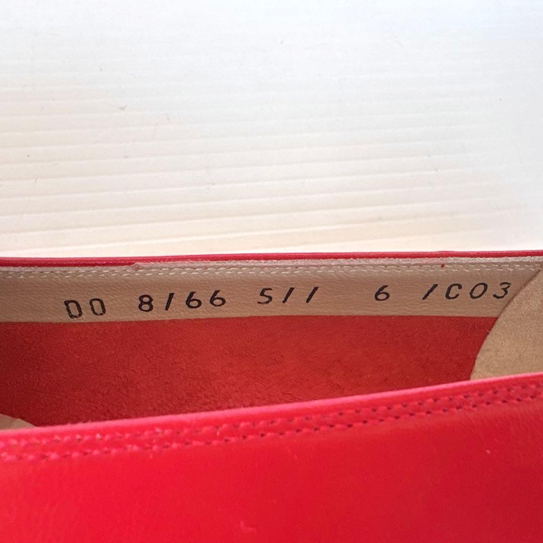 サルヴァトーレフェラガモ　リボン　パンプス　バレリーナ　フラットシューズ　6C