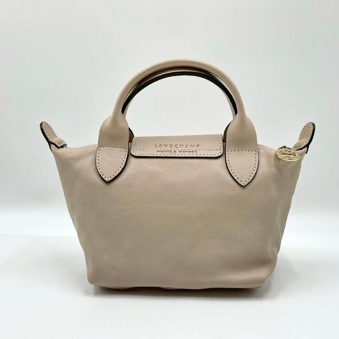 【未使用に近い】 Longchamp 限定品 2way ショルダーバッグ レザー