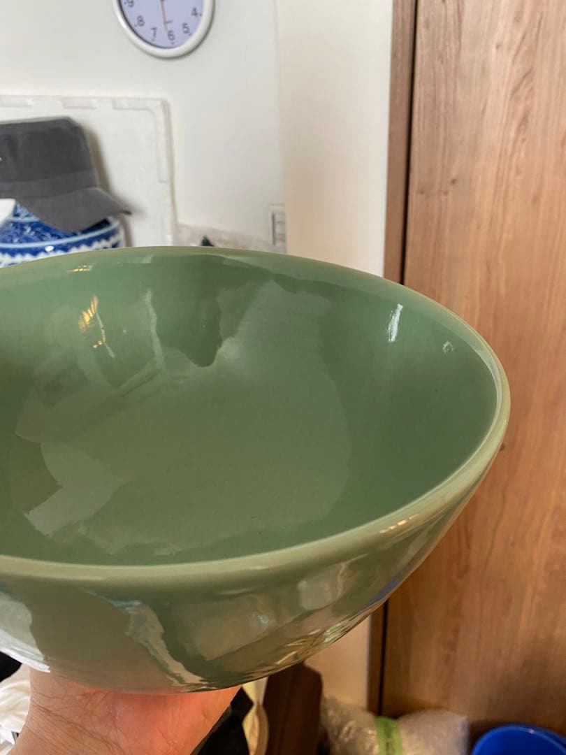 中国明時代龍泉窑深大碗箱付きサイズ高さ約13.5cm径24.5cm