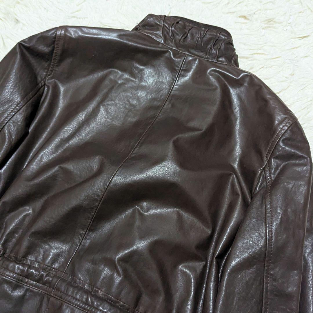 美品✨バリー　ラムレザー　ジャケット　ライダース　ブラウン　40サイズ