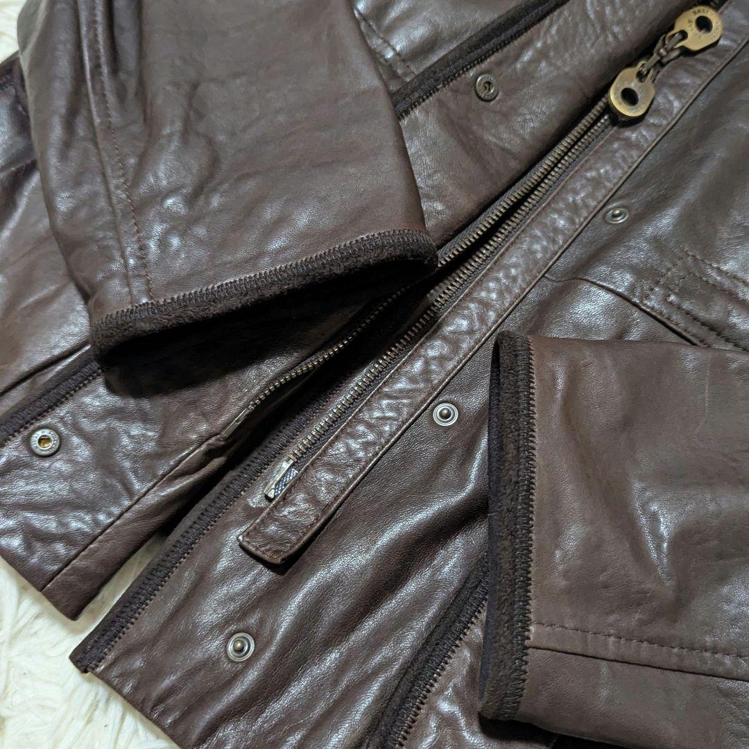 美品✨バリー　ラムレザー　ジャケット　ライダース　ブラウン　40サイズ