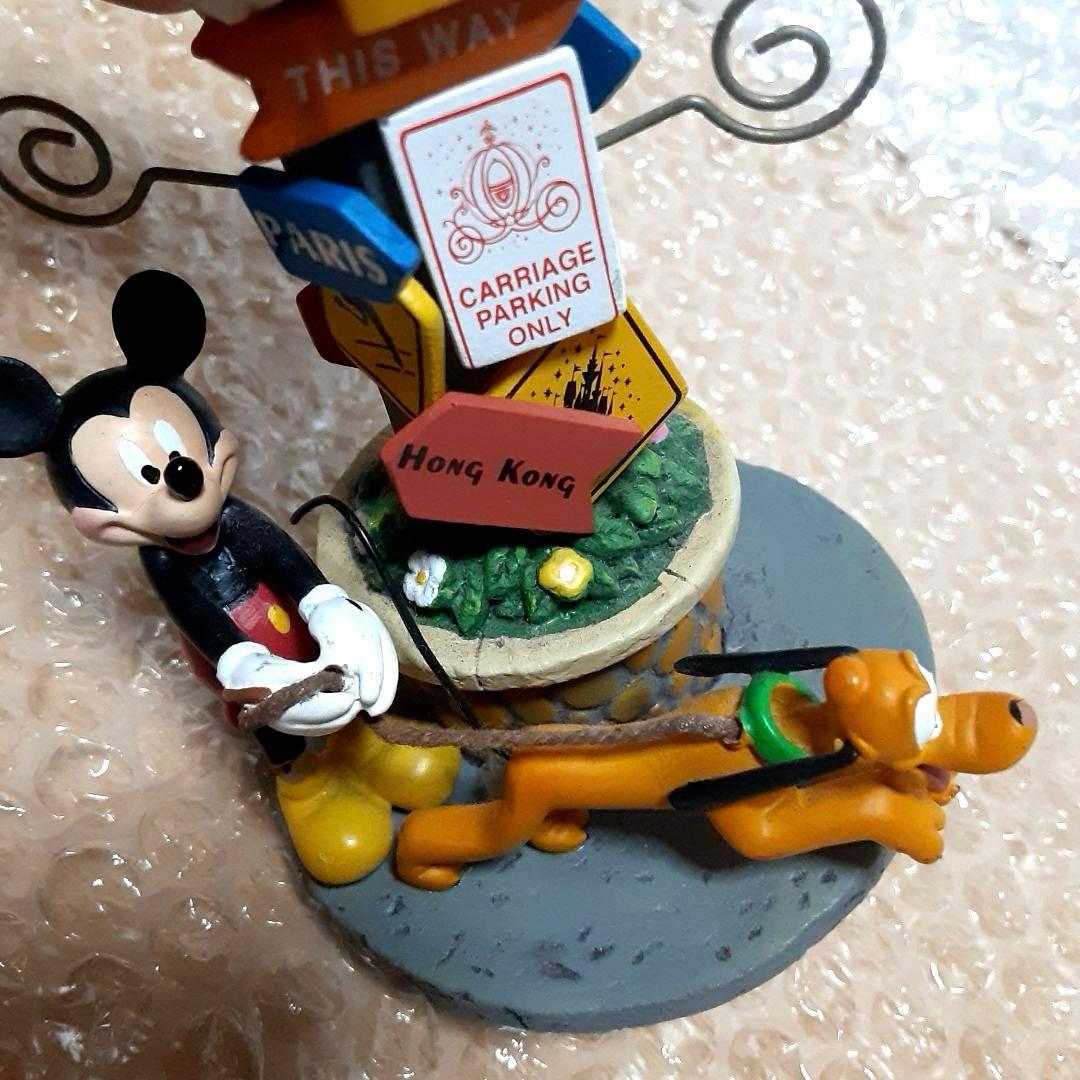 レア　WDW購入　写真立て　ディズニー　ミッキー 標識　プルート フィギュア