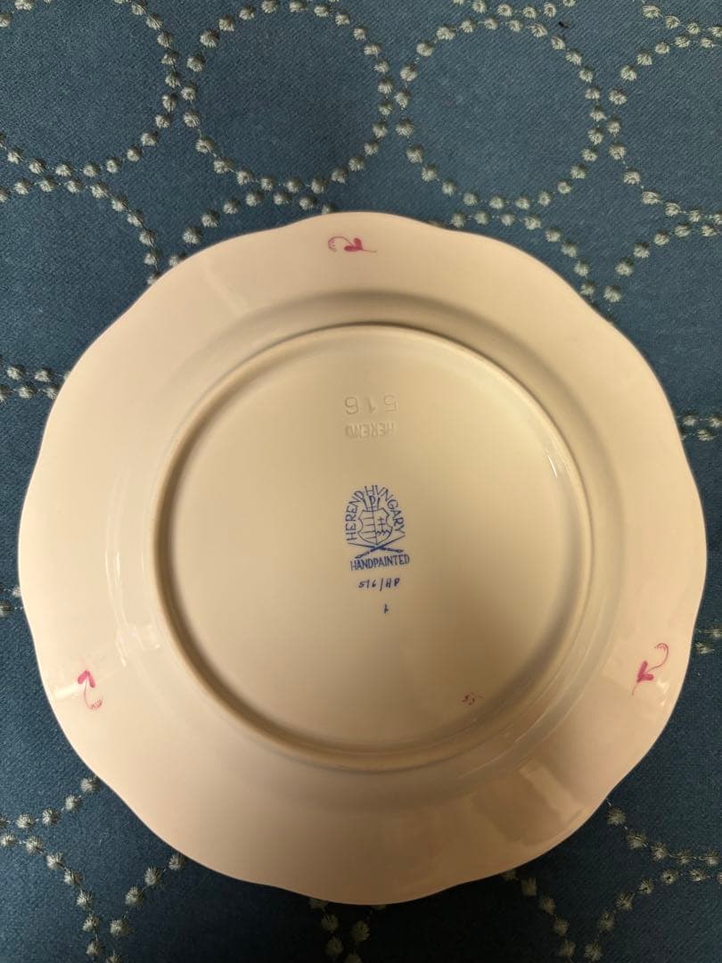 HEREND ヘレンド　アポニーピンク⑤プレート皿　16cm２枚
