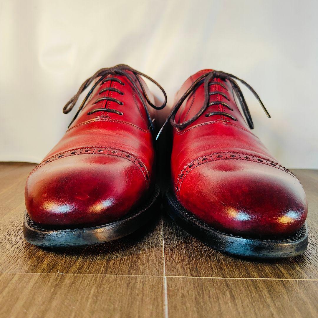 【極美品】Berwick バーウィック　スペイン製　高級バーガンディドレスベルト