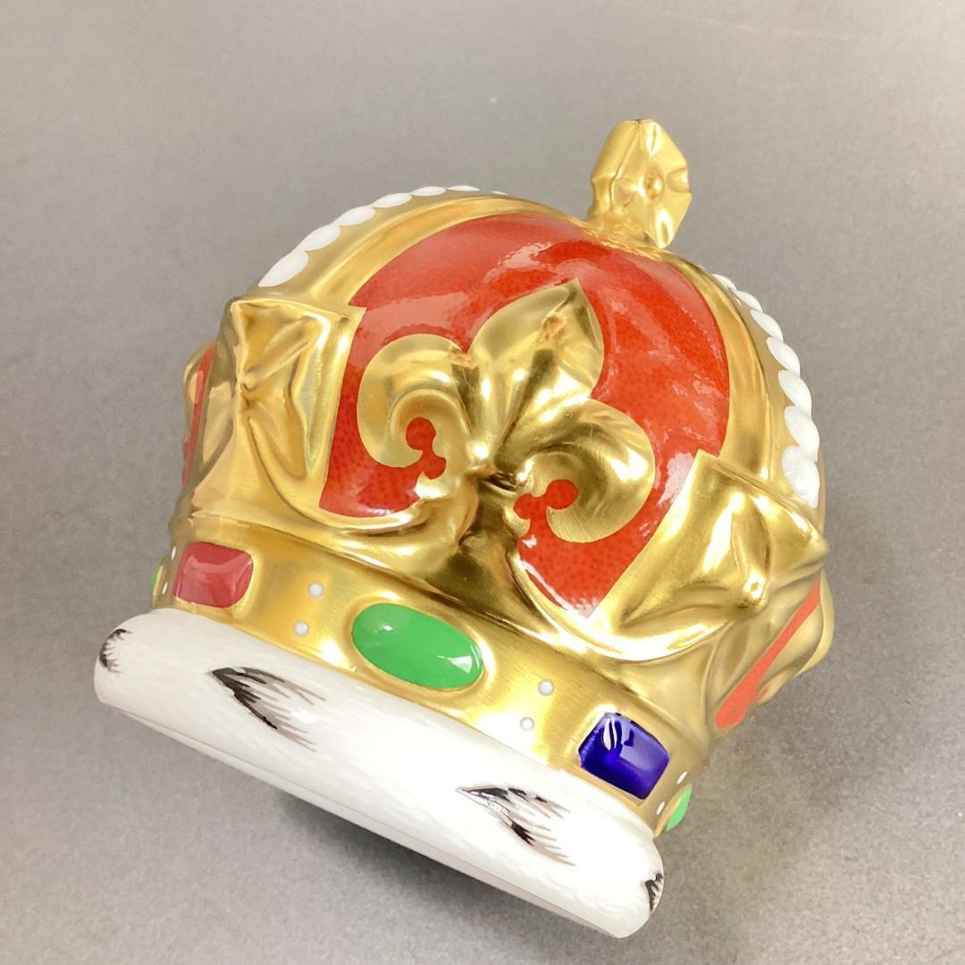 希少【ロイヤルクラウンダービー】王冠 置物 ペーパーウェイト エリザベス女王