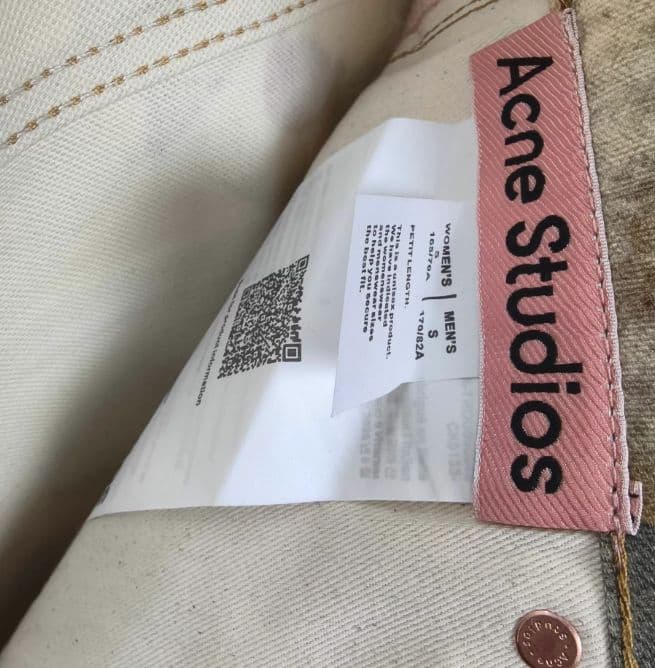 ✨美品 Acne Studios デニムデザイン パンツ Sサイズ