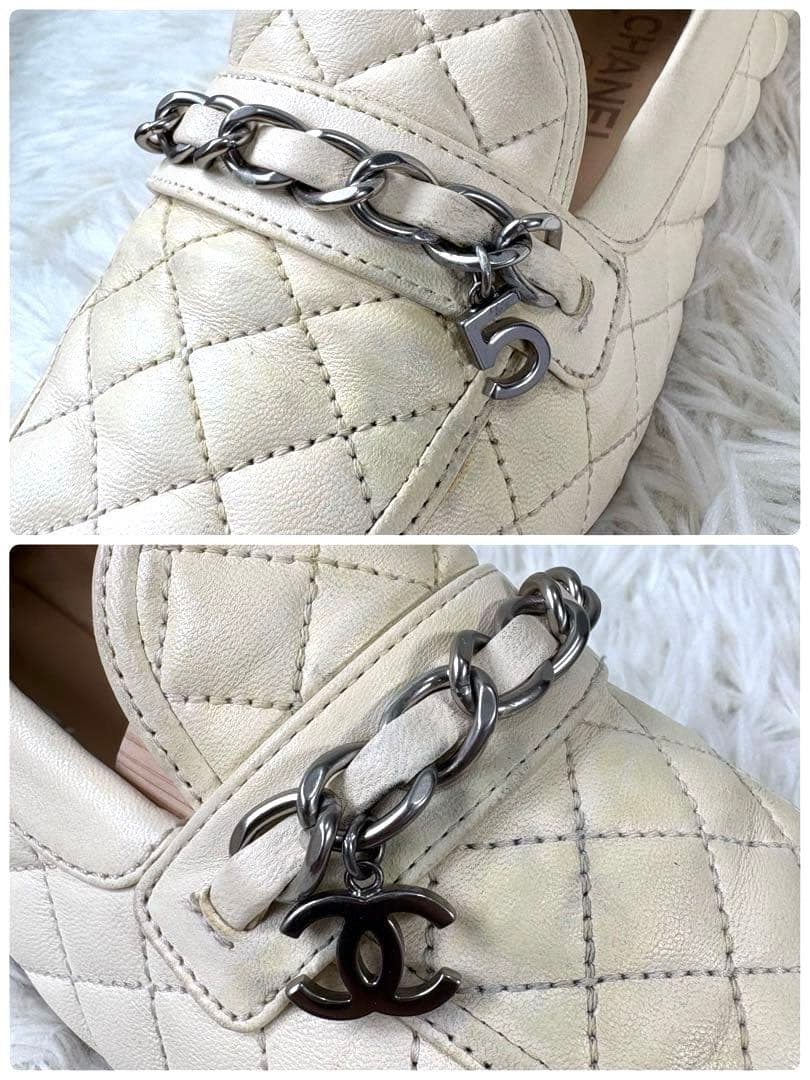 CHANEL シャネル　マトラッセ　チェーン　チャーム　ココマーク　ローファー