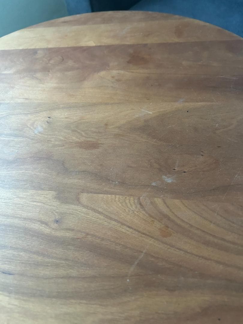 広松木工 木製円形テーブル 高さ調整可能