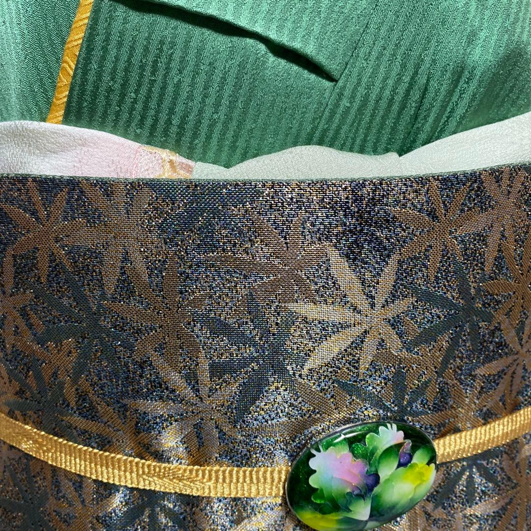 2228★作家物　訪問着★帯どめ付き全セット★裄67★美品セット★