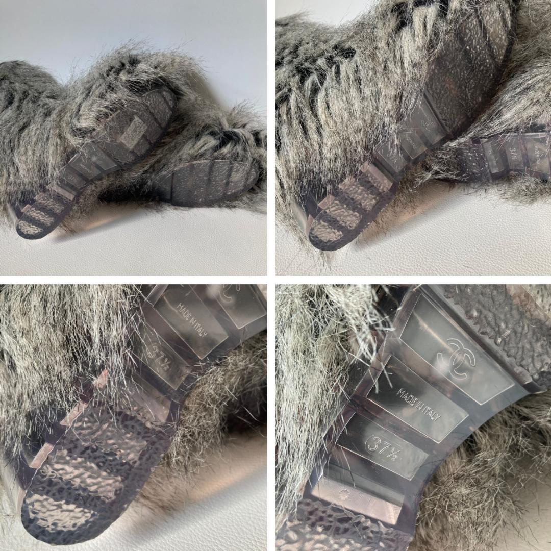 【新品未使用】 CHANEL シャネル ファンタジーファーブーツ グレー 希少