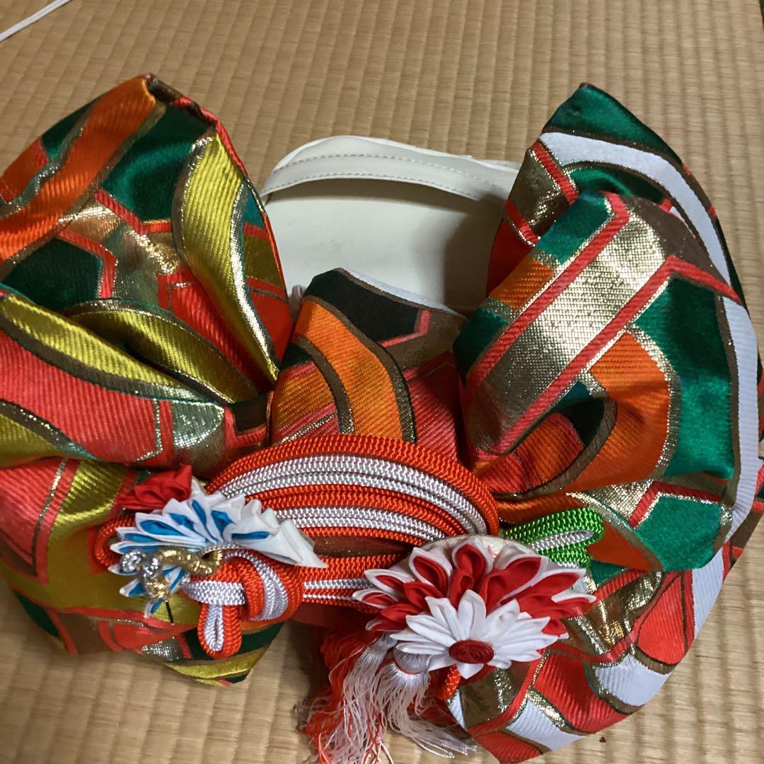 七五三七歳用のフルセット　帯幅17センチ　草履21センチ