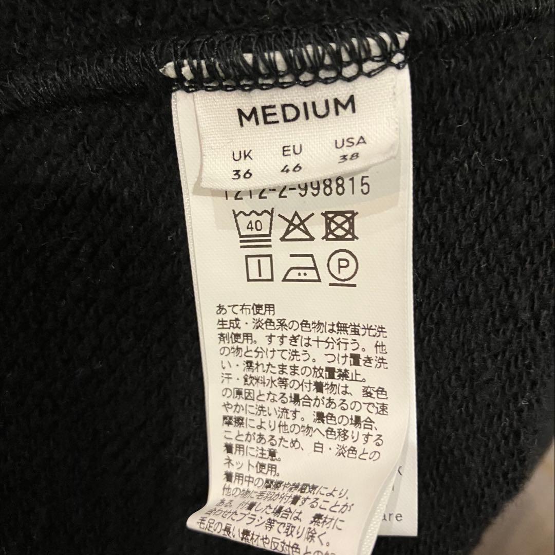 ＜H＞エッセンシャル スウェット クルーネック　ブラック