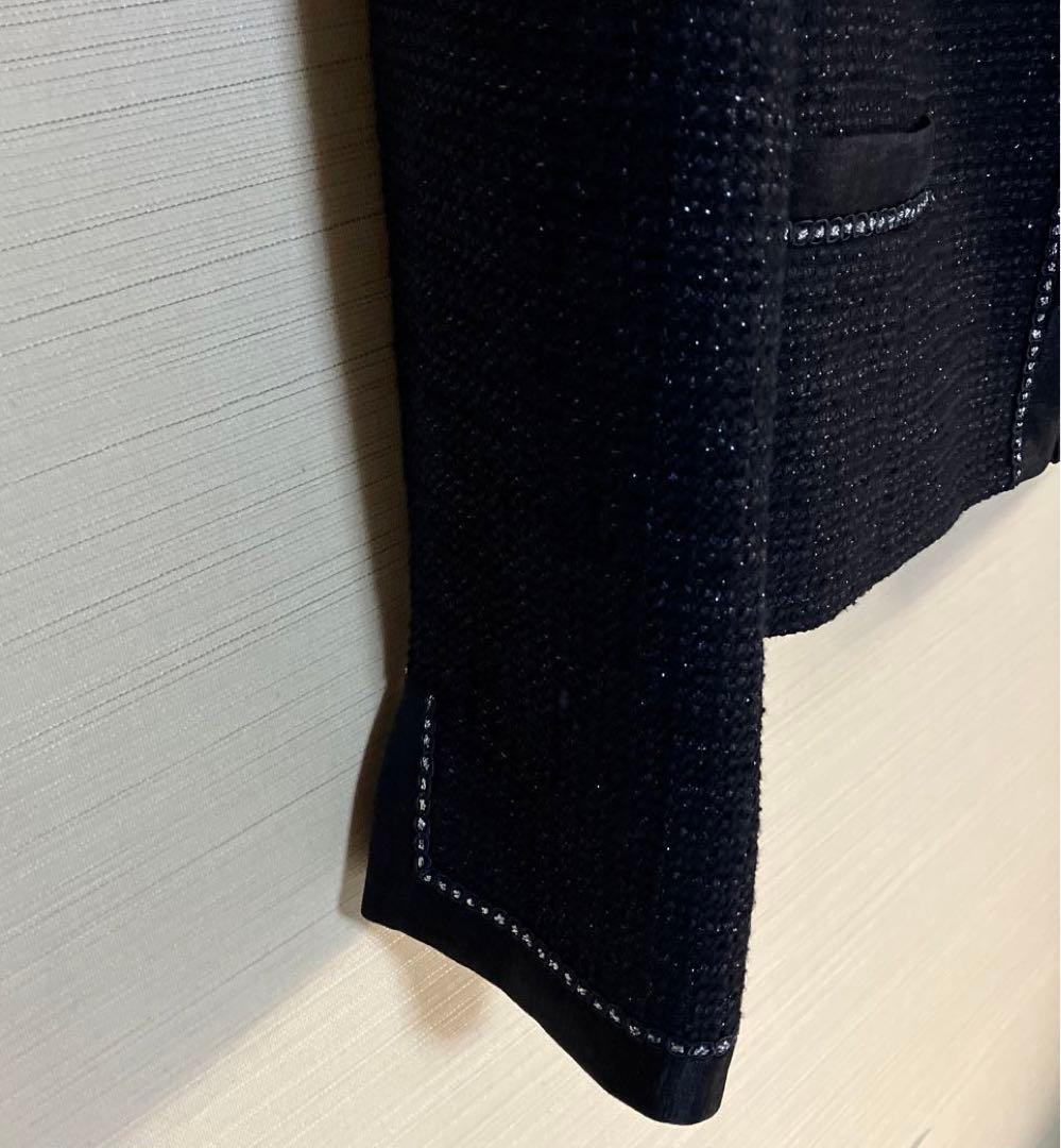 23区 ノーカラージャケット 黒　美品