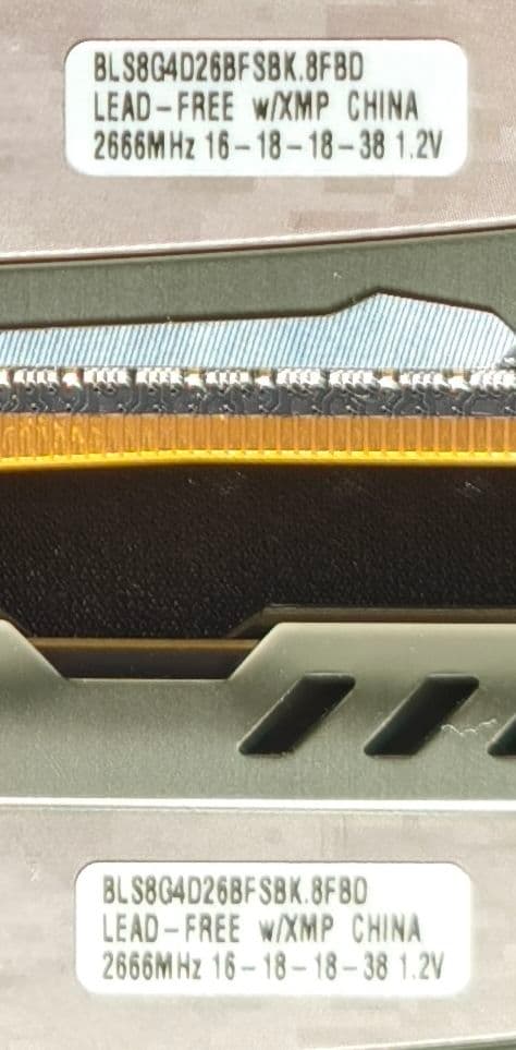 メモリ DDR4 2666MHz 8GB×2