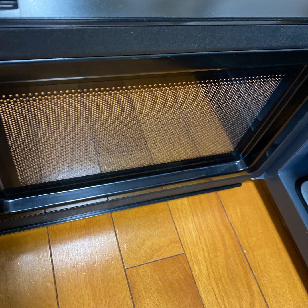 ヤマゼン 庫内フラット 18L 電子レンジ YRL-F180-B ブラック中古