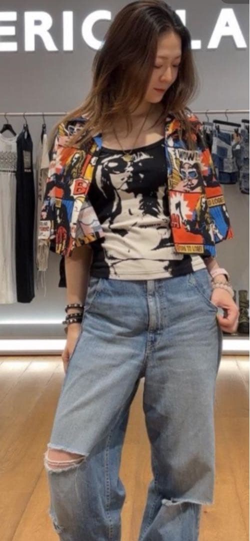 ヒステリックグラマーのキャミソール黒