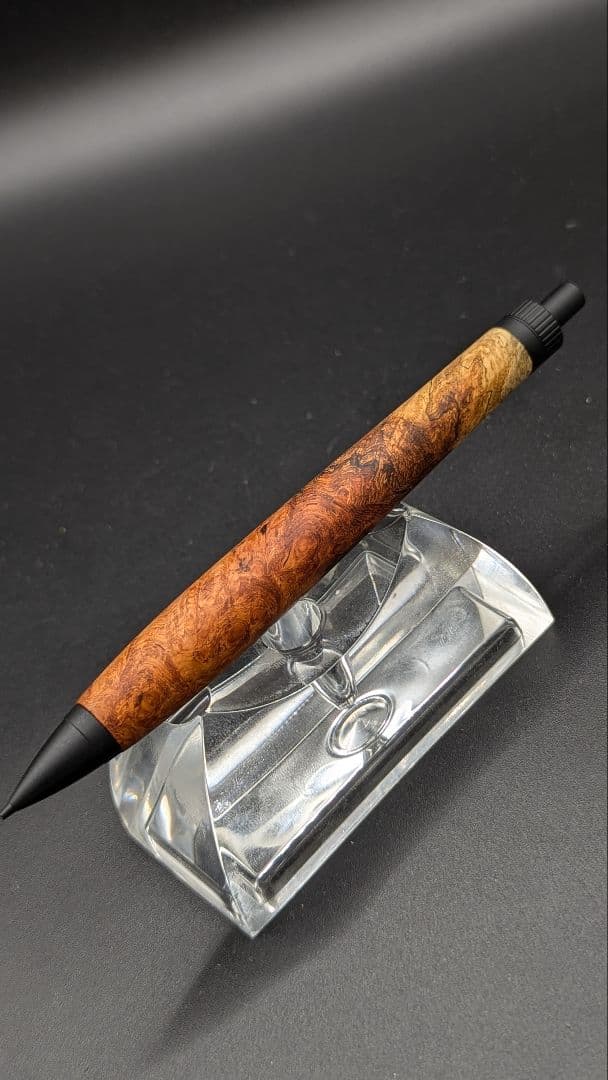 393ペン工房翌檜　花梨　紅白　瘤杢　木軸シャーペン