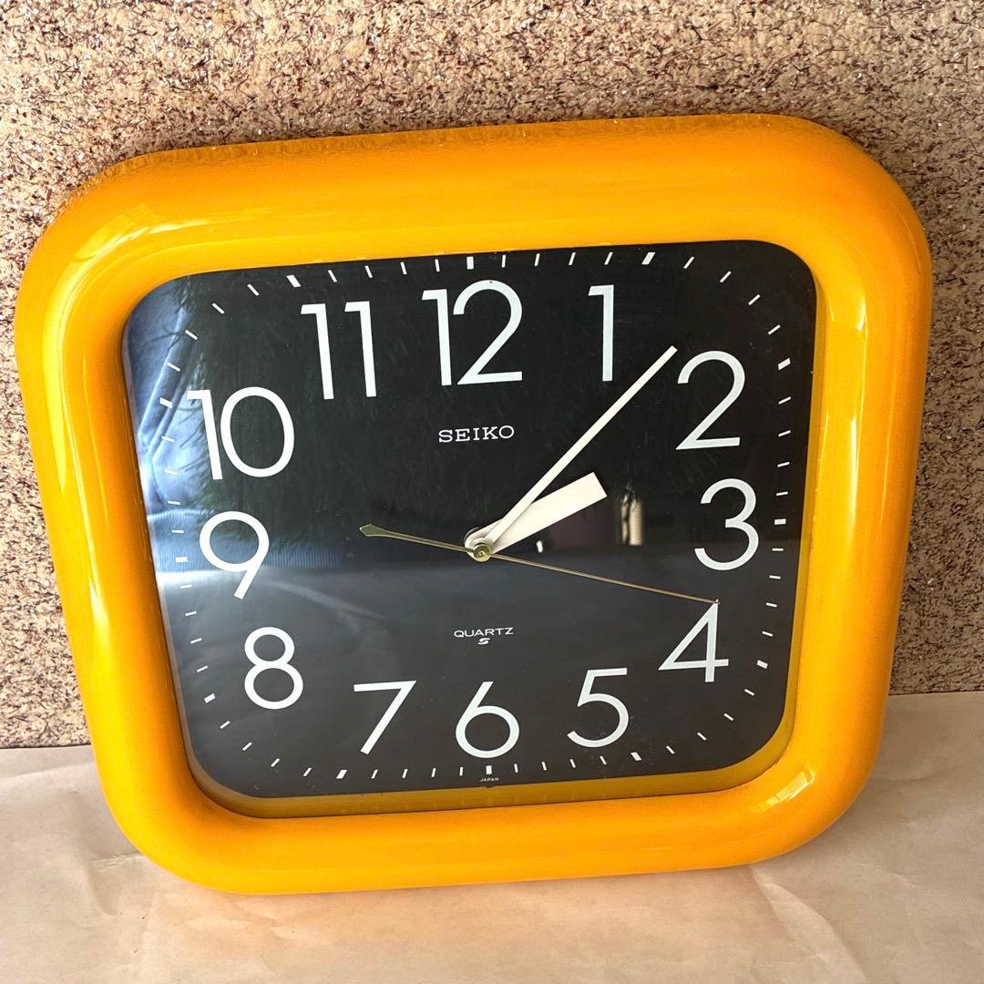 昭和レトロ 動作品 セイコー SEIKO 掛時計 ポップ 80年代　当時物