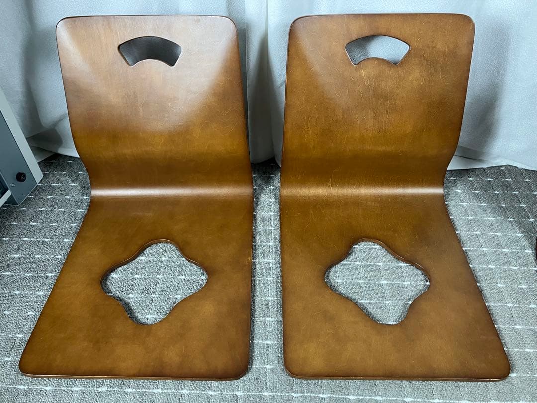 不二貿易　木製 座椅子 4脚セット 天然木 曲木 和モダン