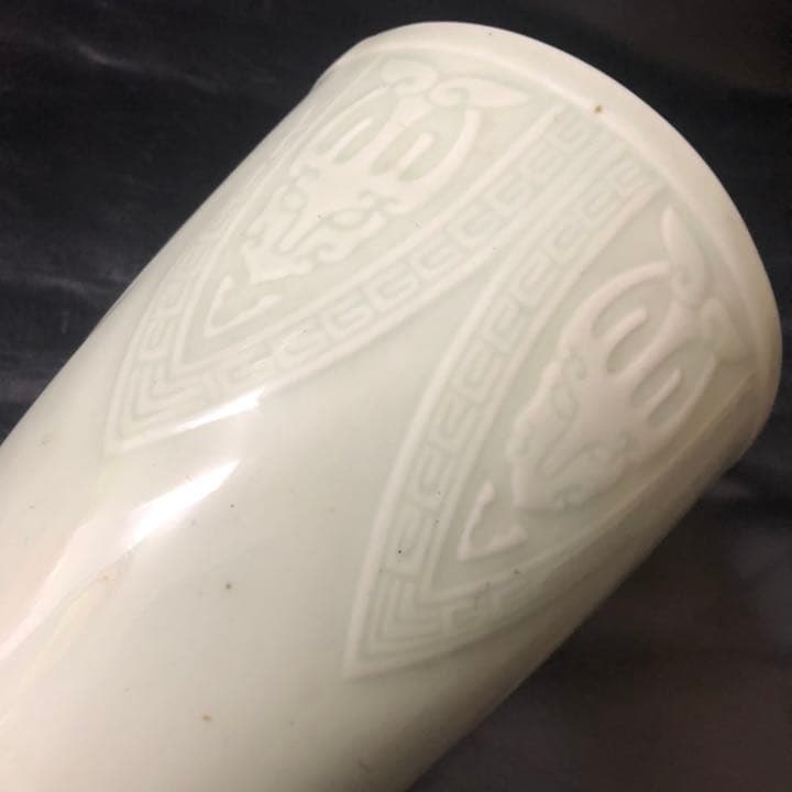 遺品整理◆蔵から謎の青磁と思われる壺、壷、花瓶、古い中国骨董だと思います。