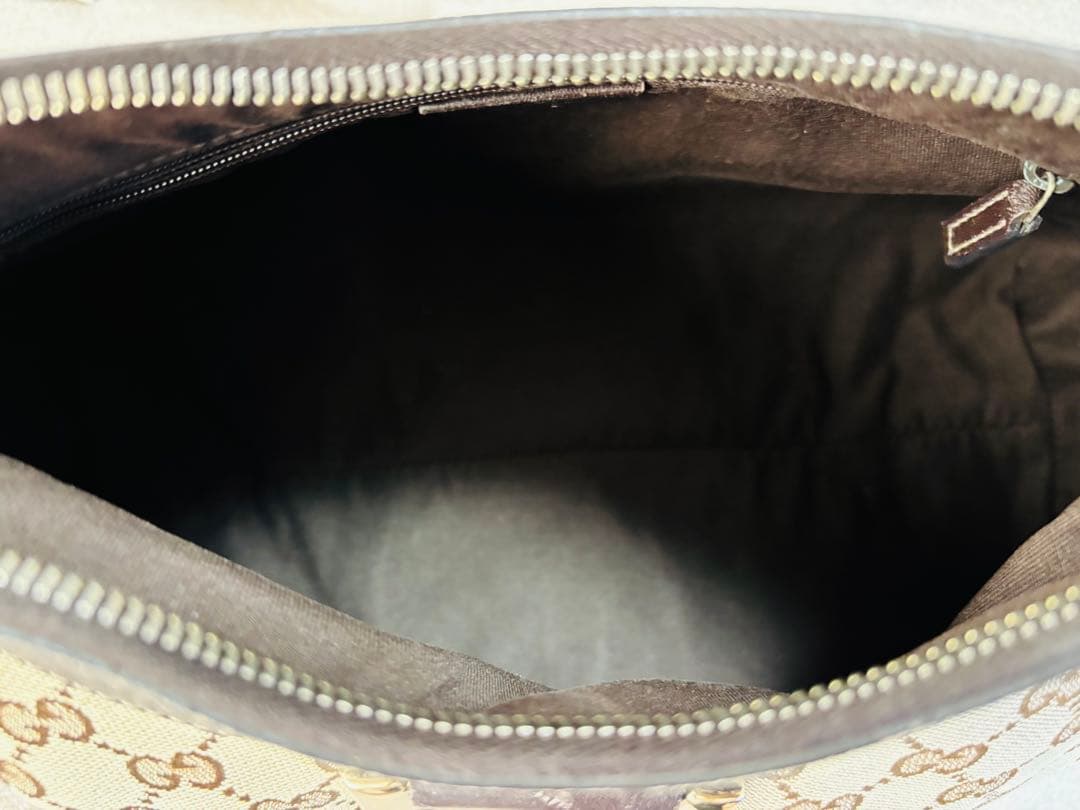 Gucci ロゴ ハンドバッグ ベージュ/ブラウン