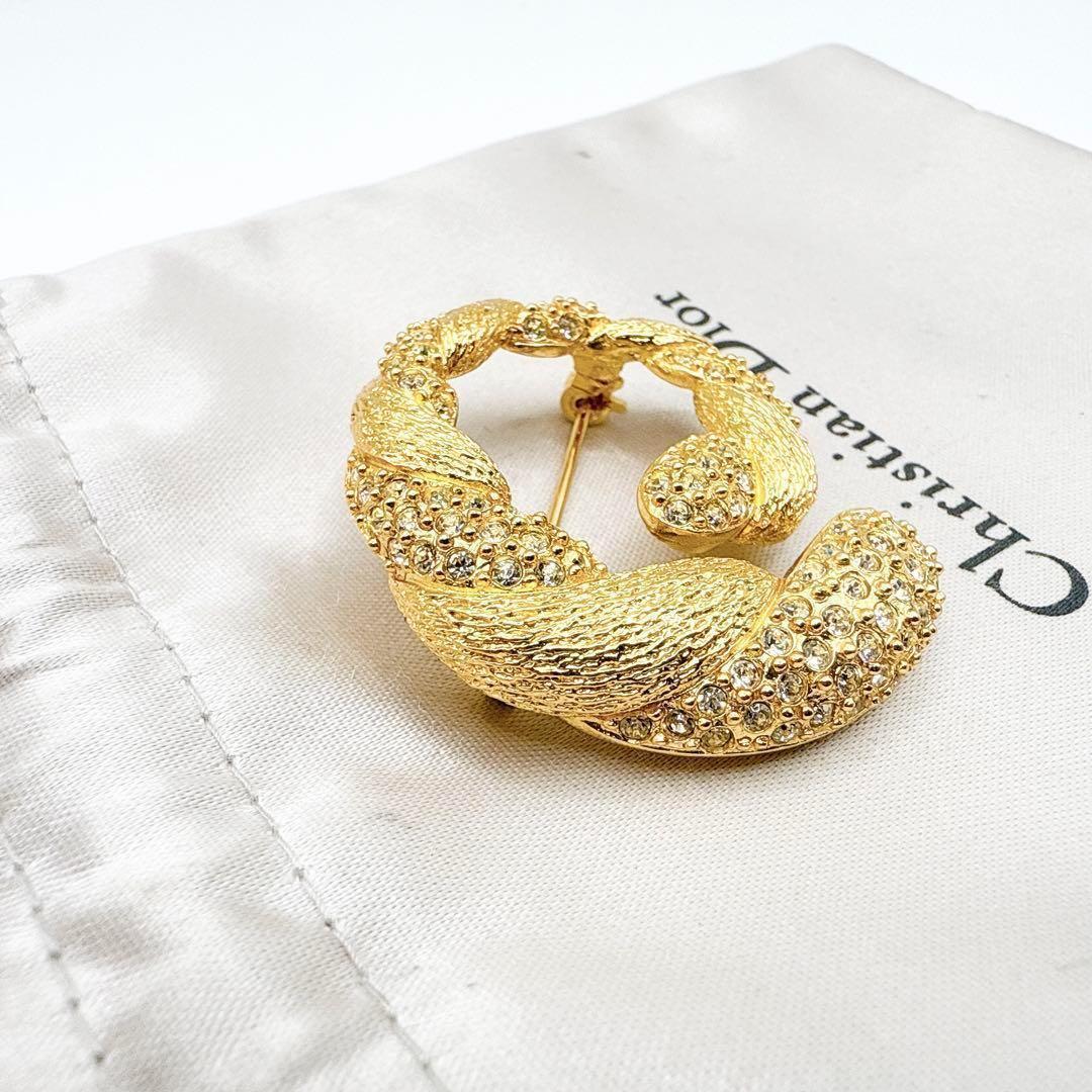 2696 極美品✨Dior　ブローチ　CD　ロゴ　希少　刻印