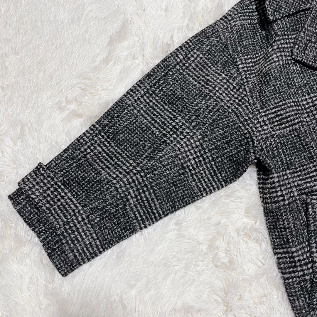 【極美品】Spick & Span Wスライバーチェックハーフコート　38
