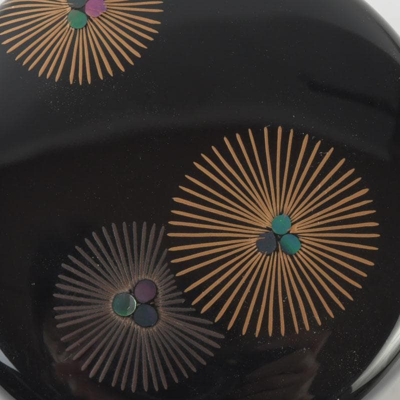 茶道具　松雲作　唐松蒔絵　棗　共箱　V　9798