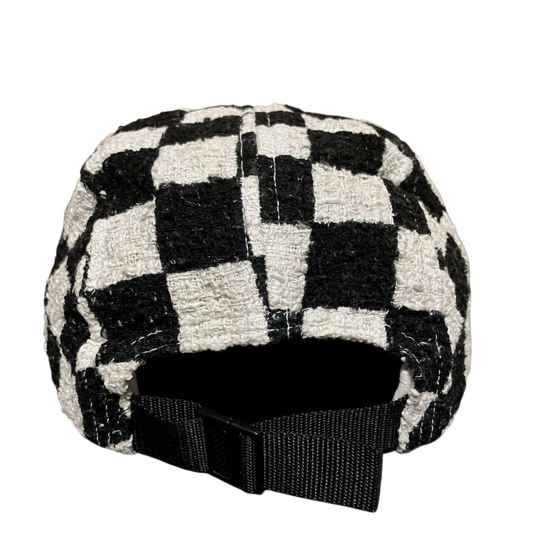 Supreme Checkerboard Camp Cap キャンプキャップ 黒