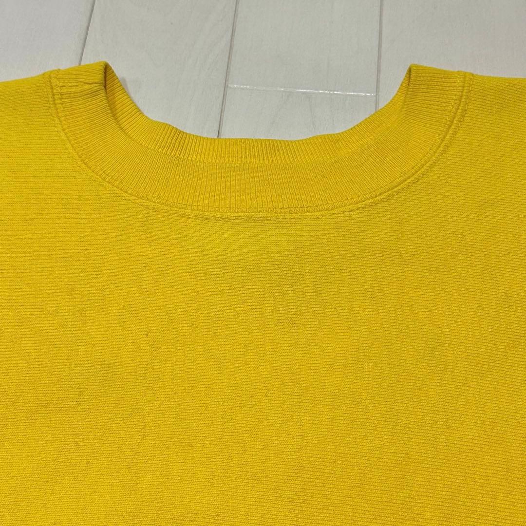 90s USA製 チャンピオン リバースウィーブ イエロー 黄色 無地 XL