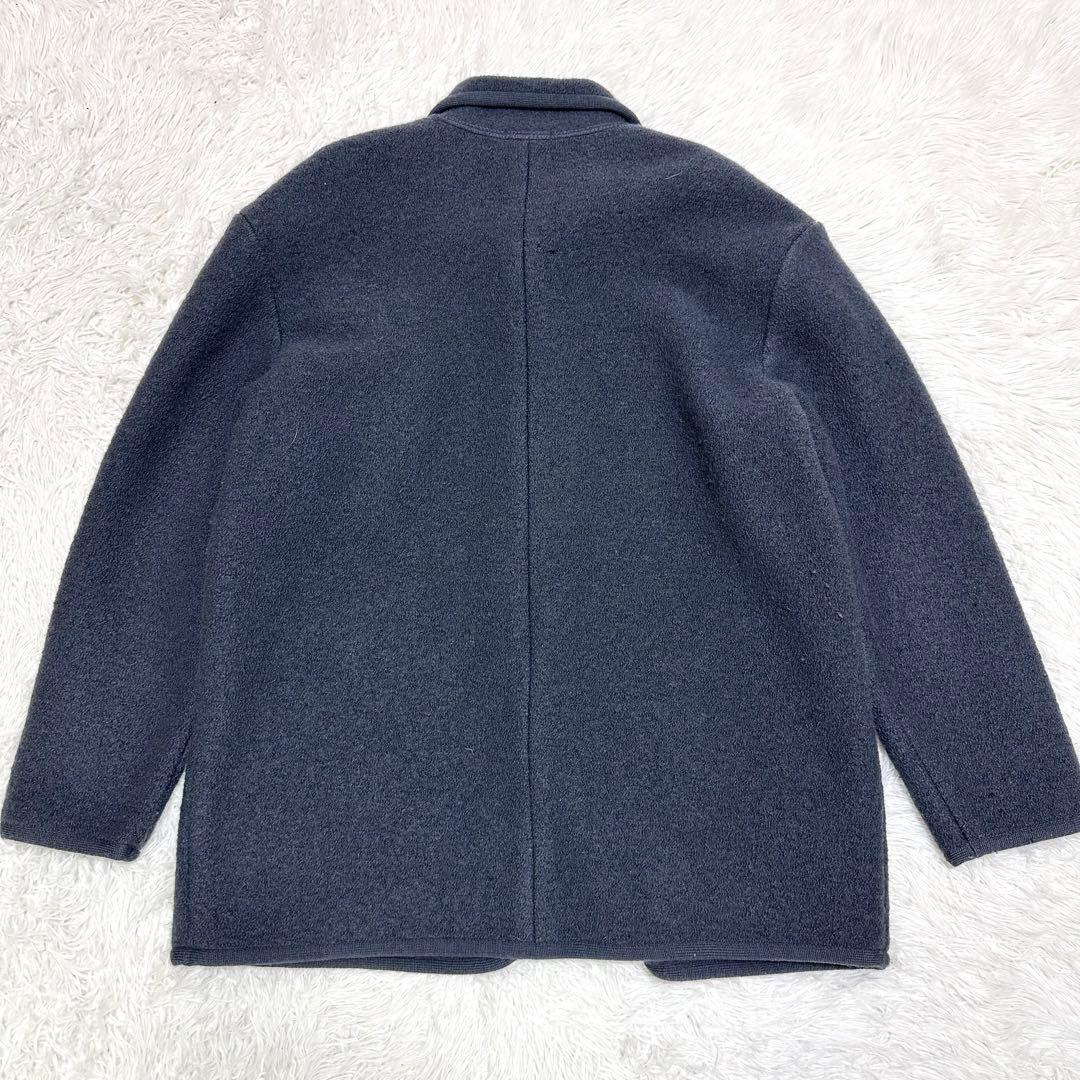 【極暖ヘビーウール×希少XL相当✨】パパス メルトンコート 胡桃ボタン グレー