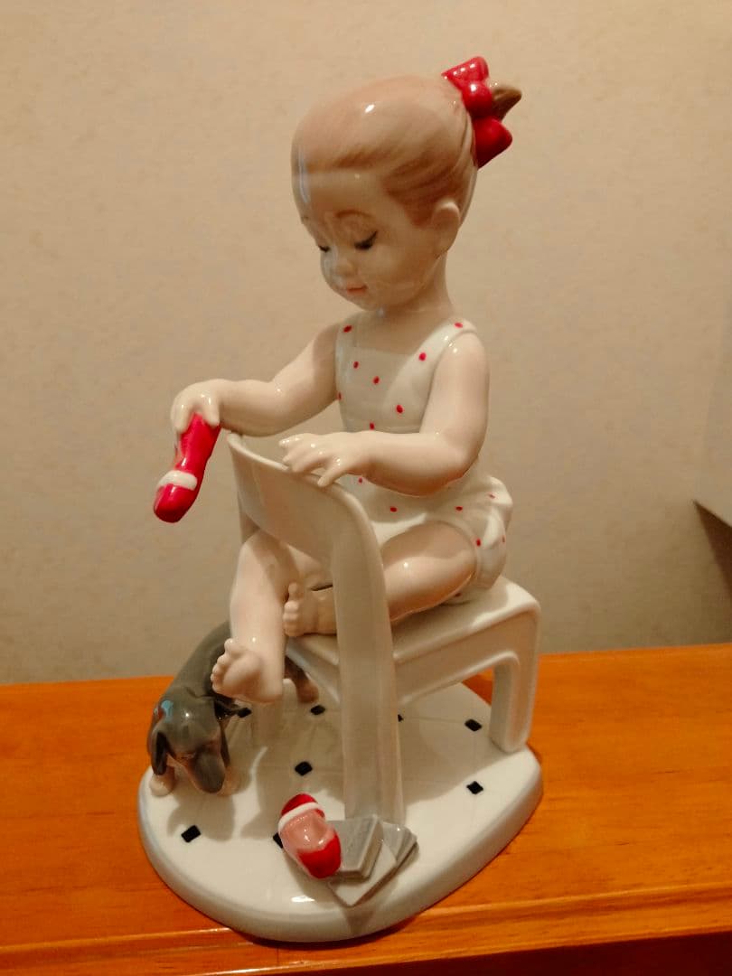 美品 リヤドロ「隠しちゃだめよ！！」