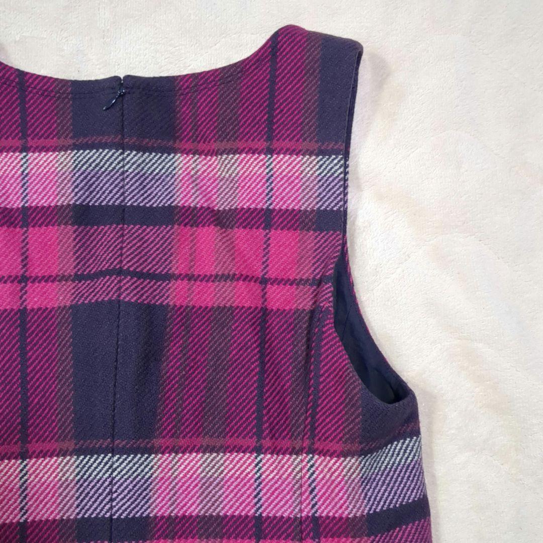 バーバリー　ブルーレーベル　ジャンパースカート　チェック　プリーツ　ピンク　38