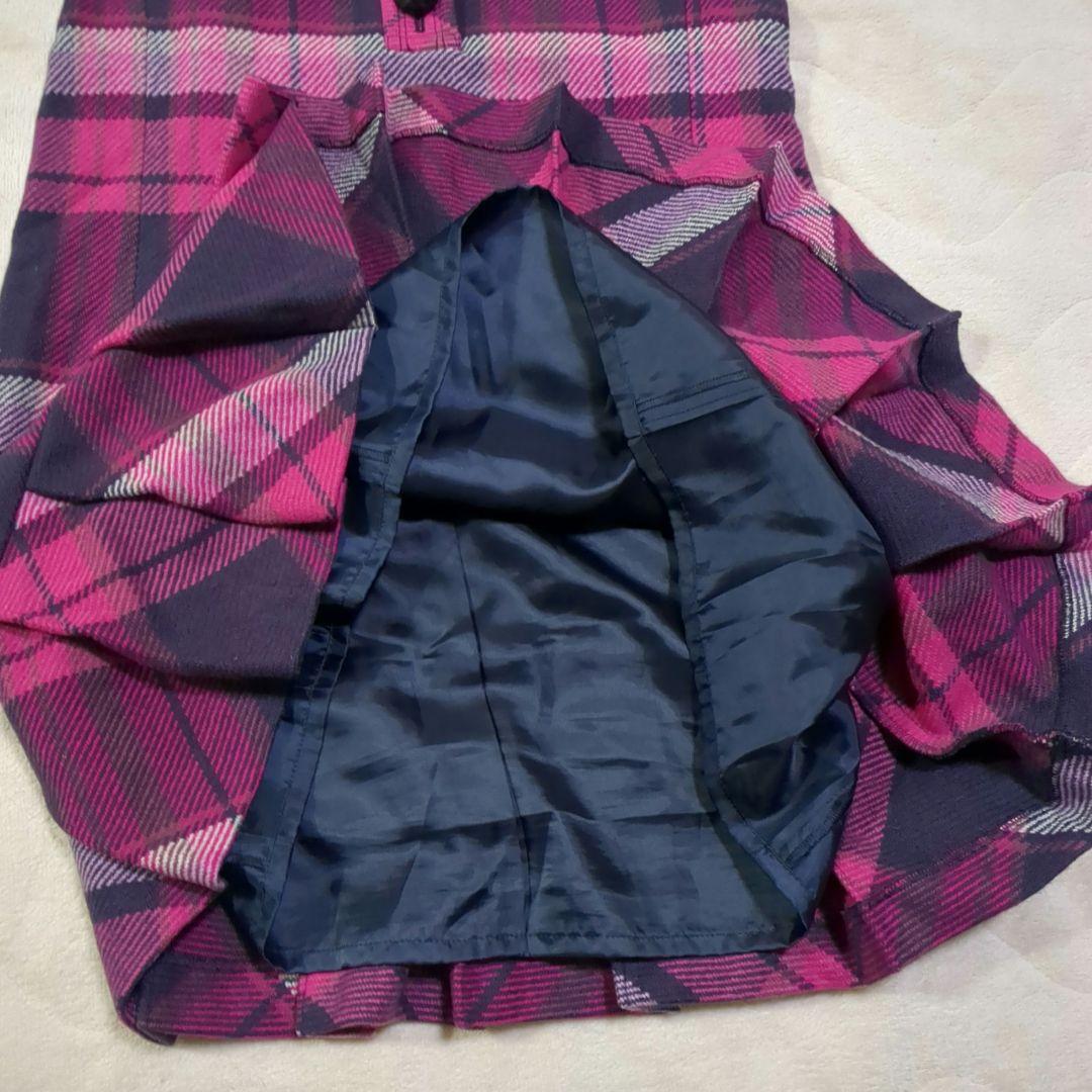 バーバリー　ブルーレーベル　ジャンパースカート　チェック　プリーツ　ピンク　38