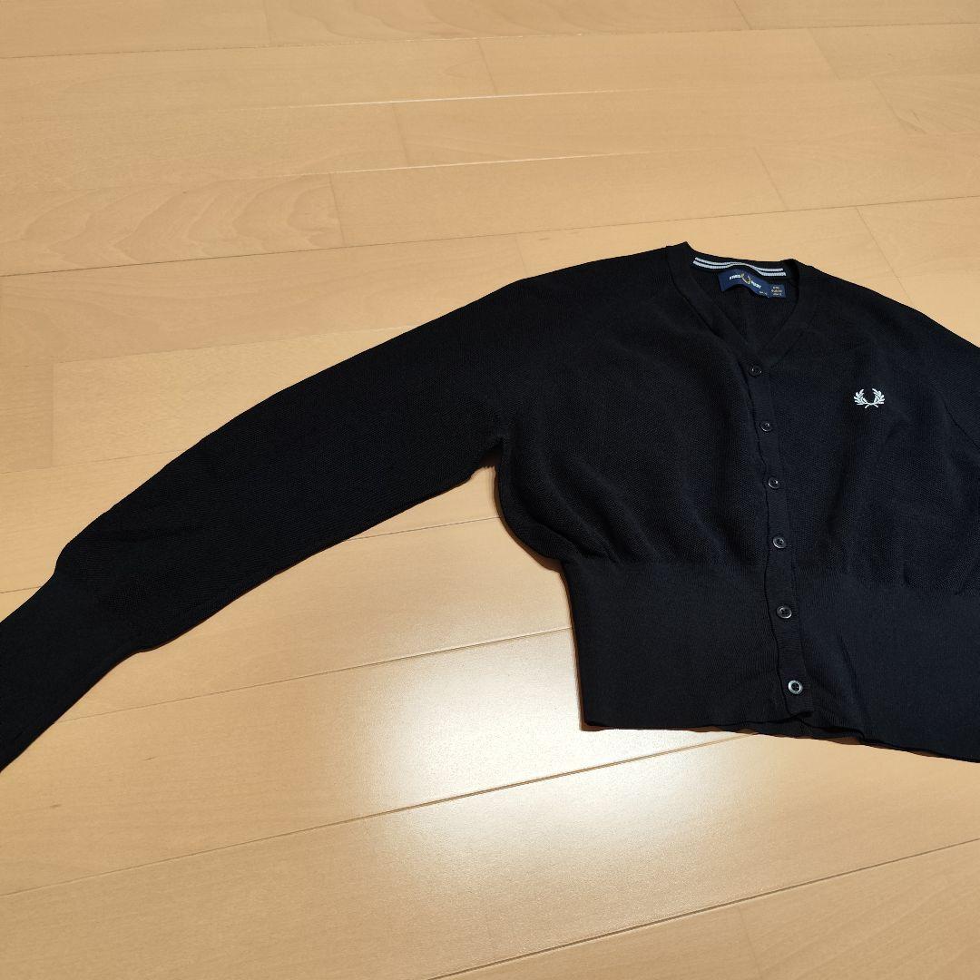 極美品 フレッドペリー × レイビームス / 別注 Vネックカーディガン 黒