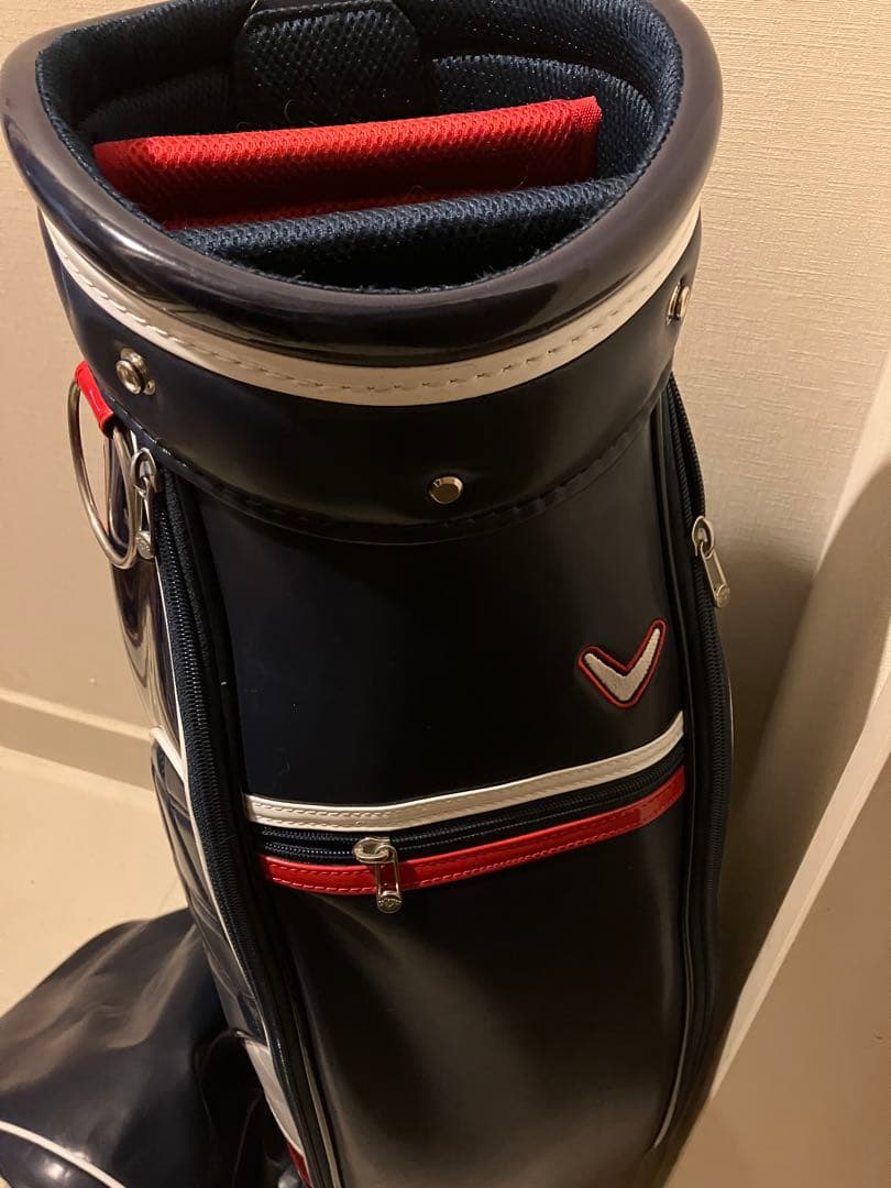 【キャロウェイ】レディースキャディバッグ、ネイビー、美品