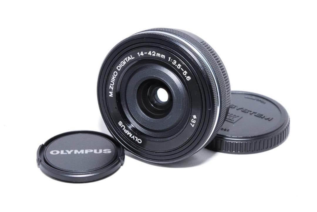 ❤ほぼ新品❤️ OLYMPUS パンケーキレンズ ❤14-42mm ブラック❤️