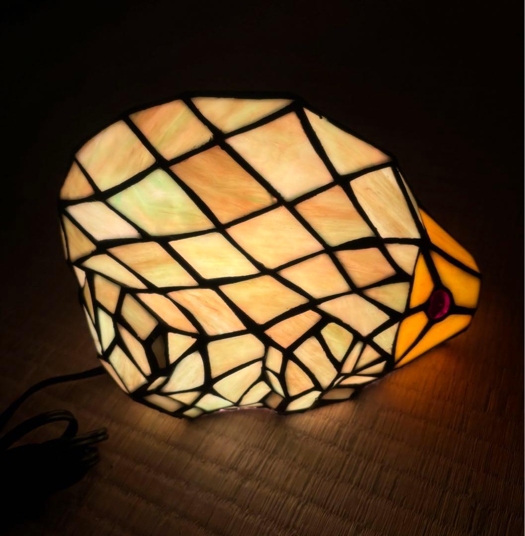 珍品 レア ハリネズミ ステンドグラス ランプ