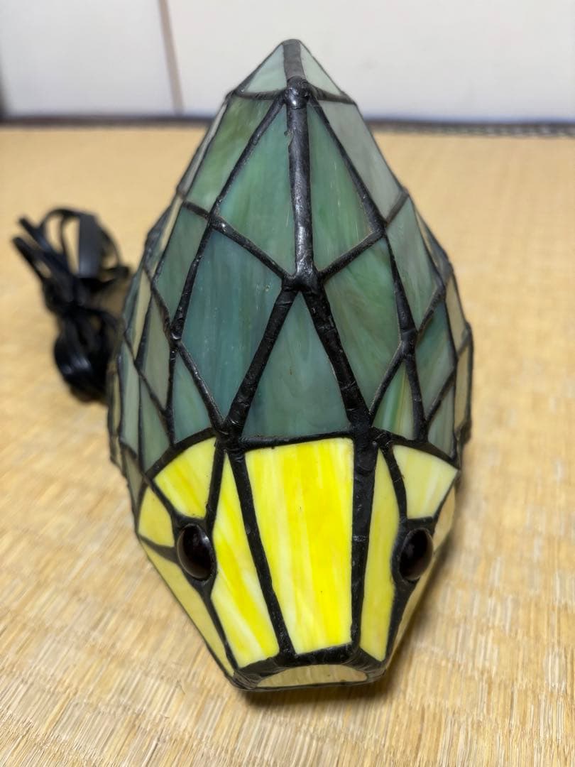 珍品 レア ハリネズミ ステンドグラス ランプ