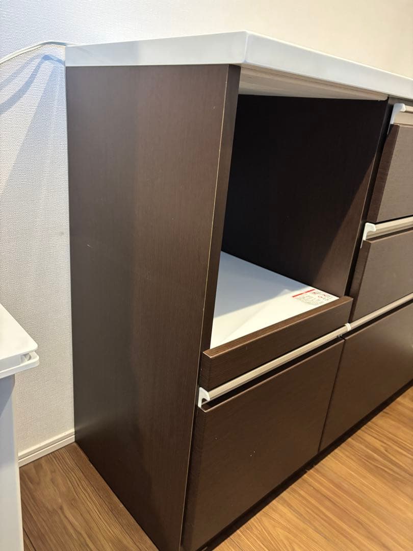 送料込 美品　完成品　キッチンカウンター レンジ台　120cm