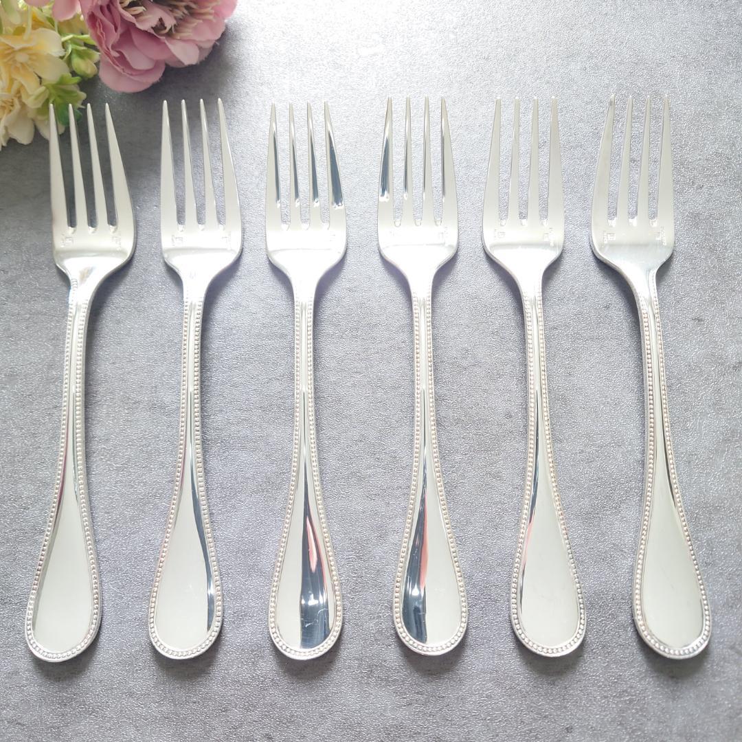 希少 美品 クリストフル パール サラダフォーク 6点