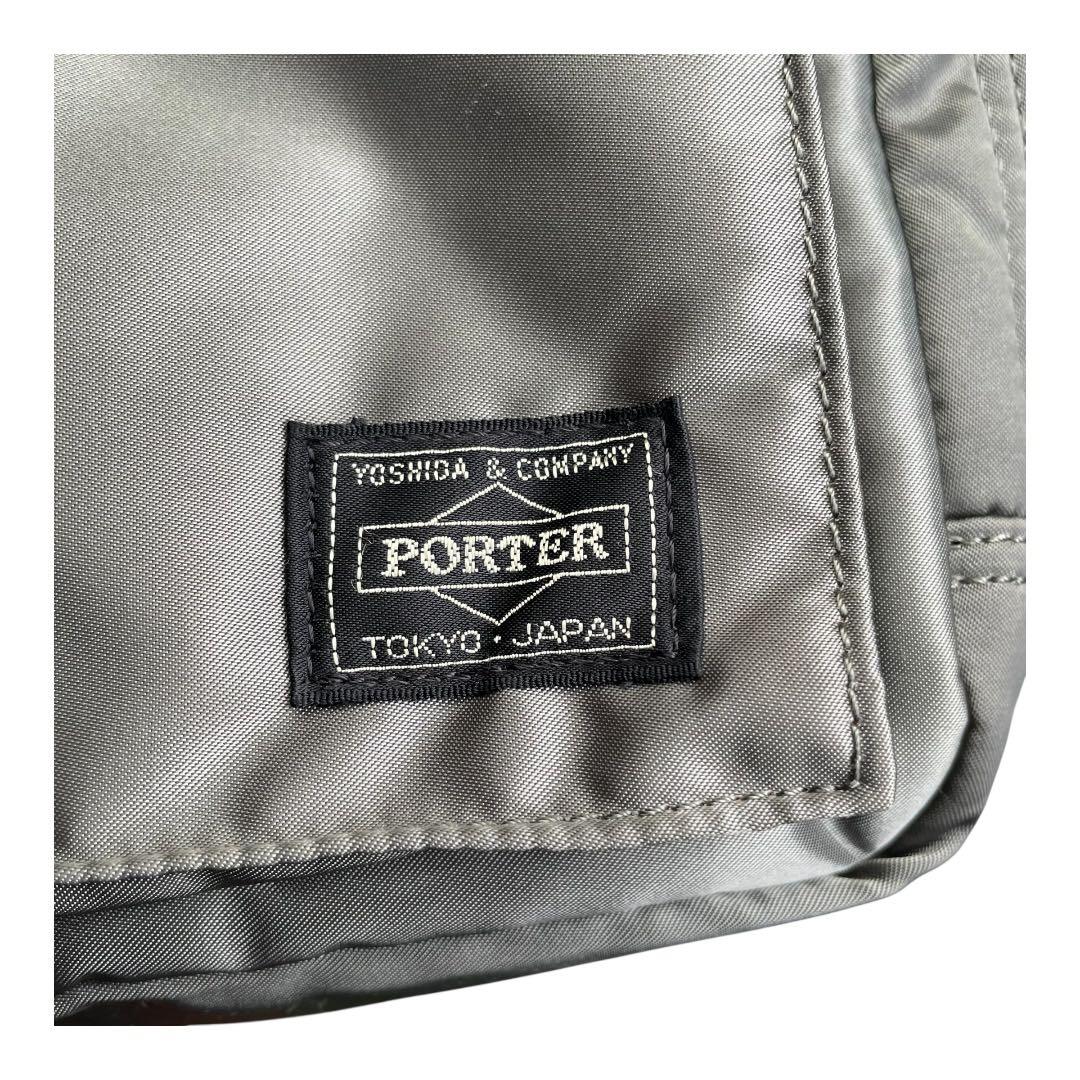 極美品 PORTER ポーター タンカー シルバーグレー 3WAYバック　2層式