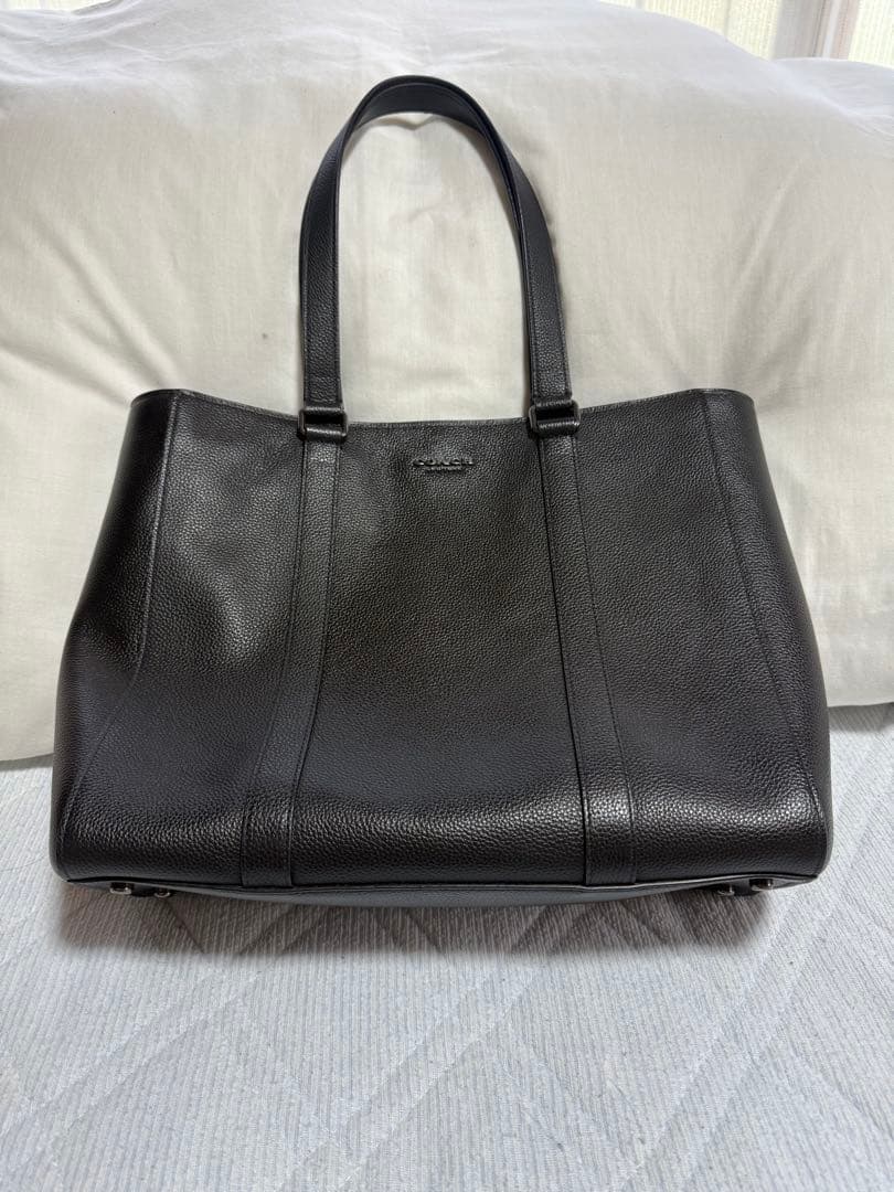 COACH 黒 レザー トートバッグ