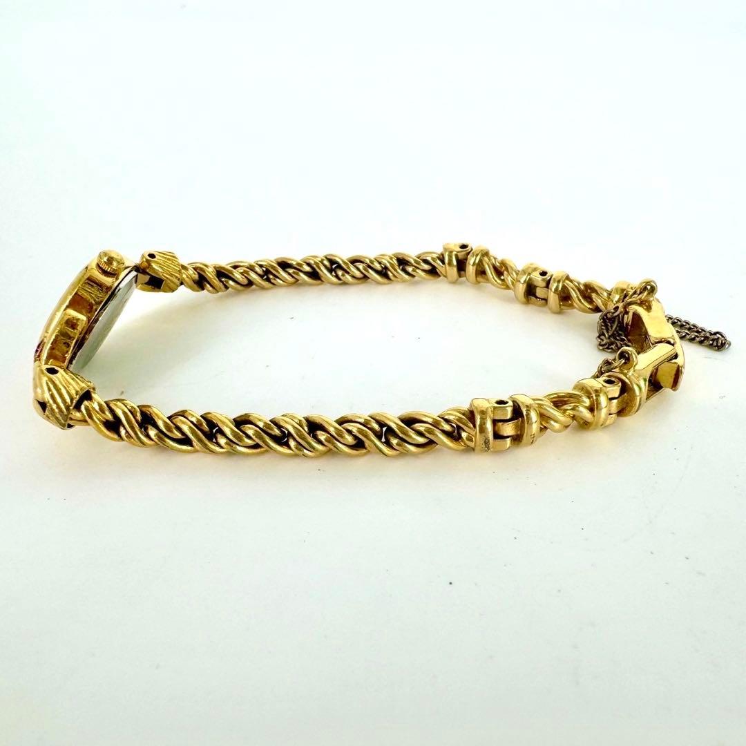 【新品電池】SEIKO ゴールド レディース 腕時計　カラーストーン　クォーツ