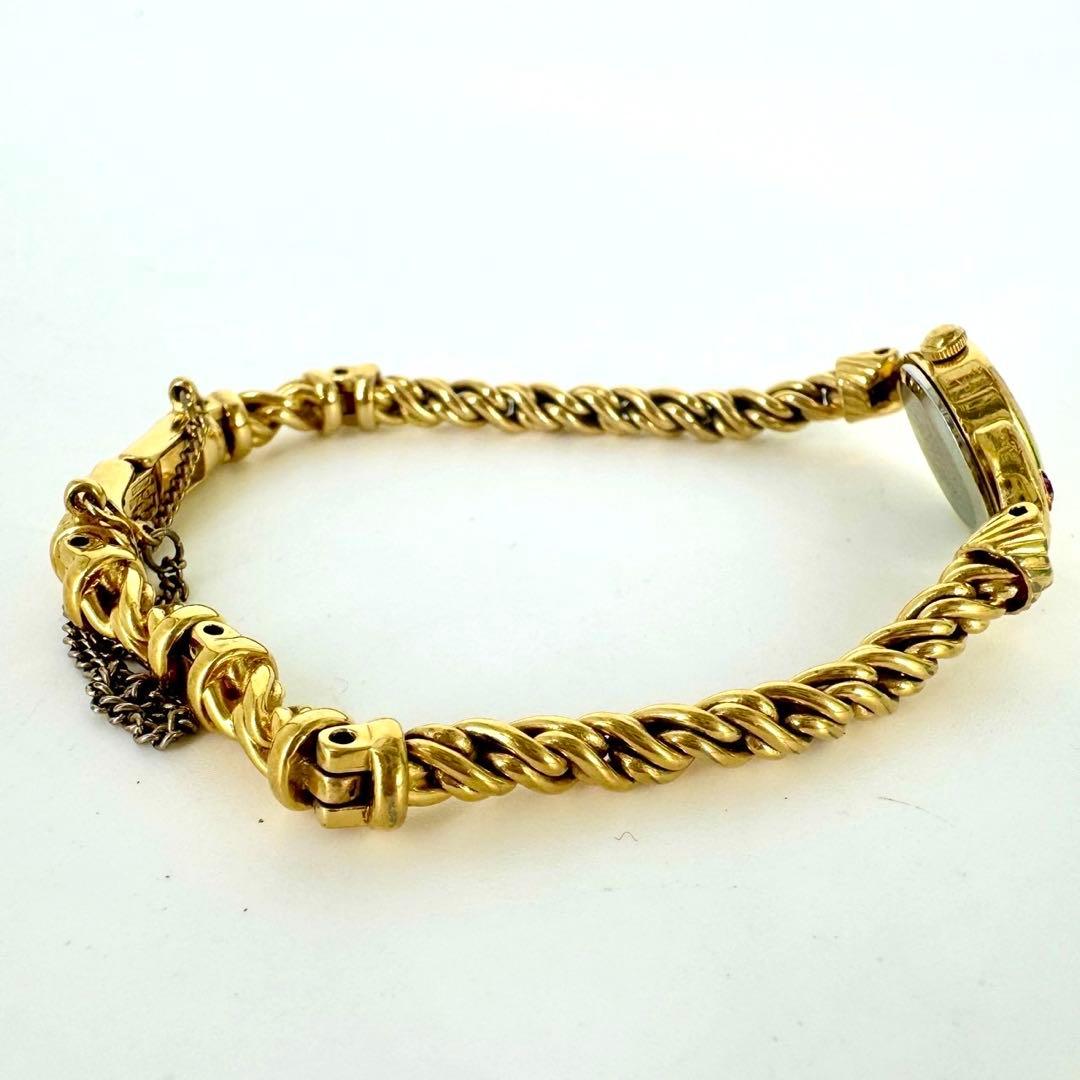 【新品電池】SEIKO ゴールド レディース 腕時計　カラーストーン　クォーツ