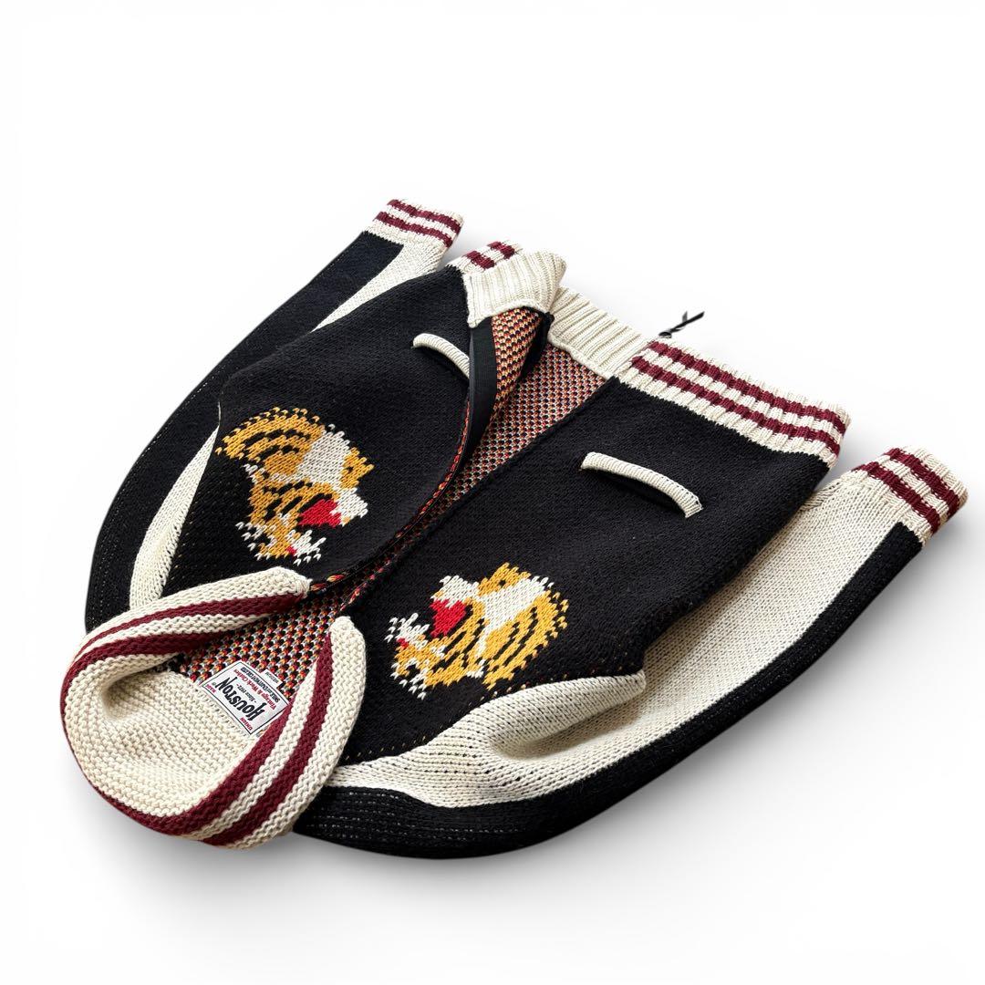 HOUSTON カウチン ニット 虎 セーター M ウール カーディガン