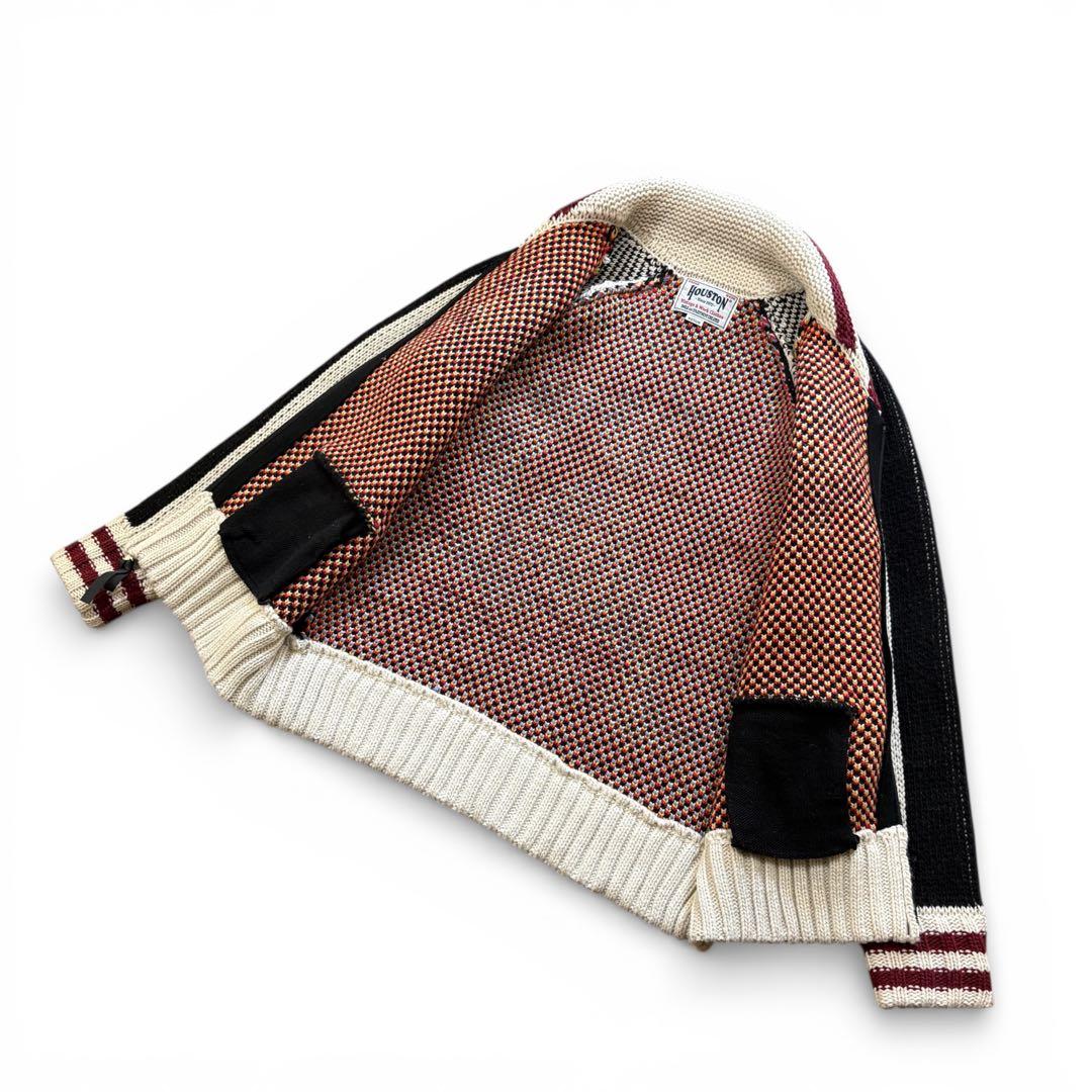 HOUSTON カウチン ニット 虎 セーター M ウール カーディガン