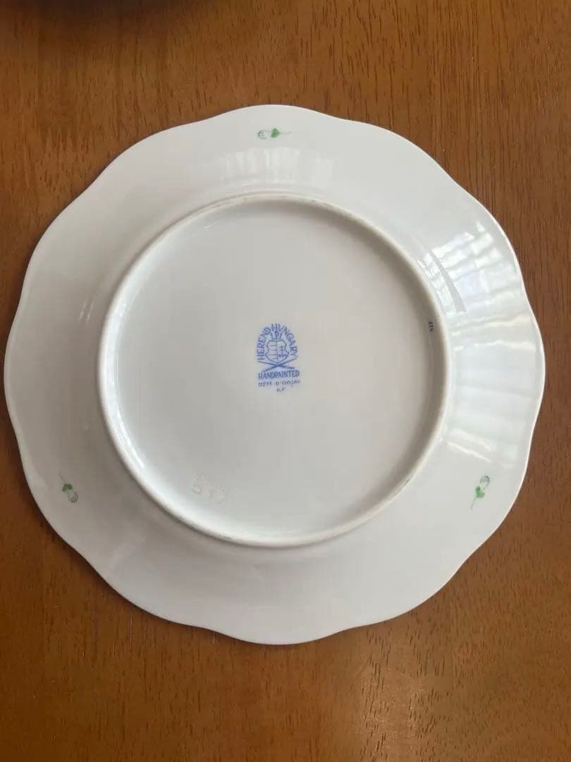 ヘレンド アポニーグリーン デザートプレート19cm 4枚セット