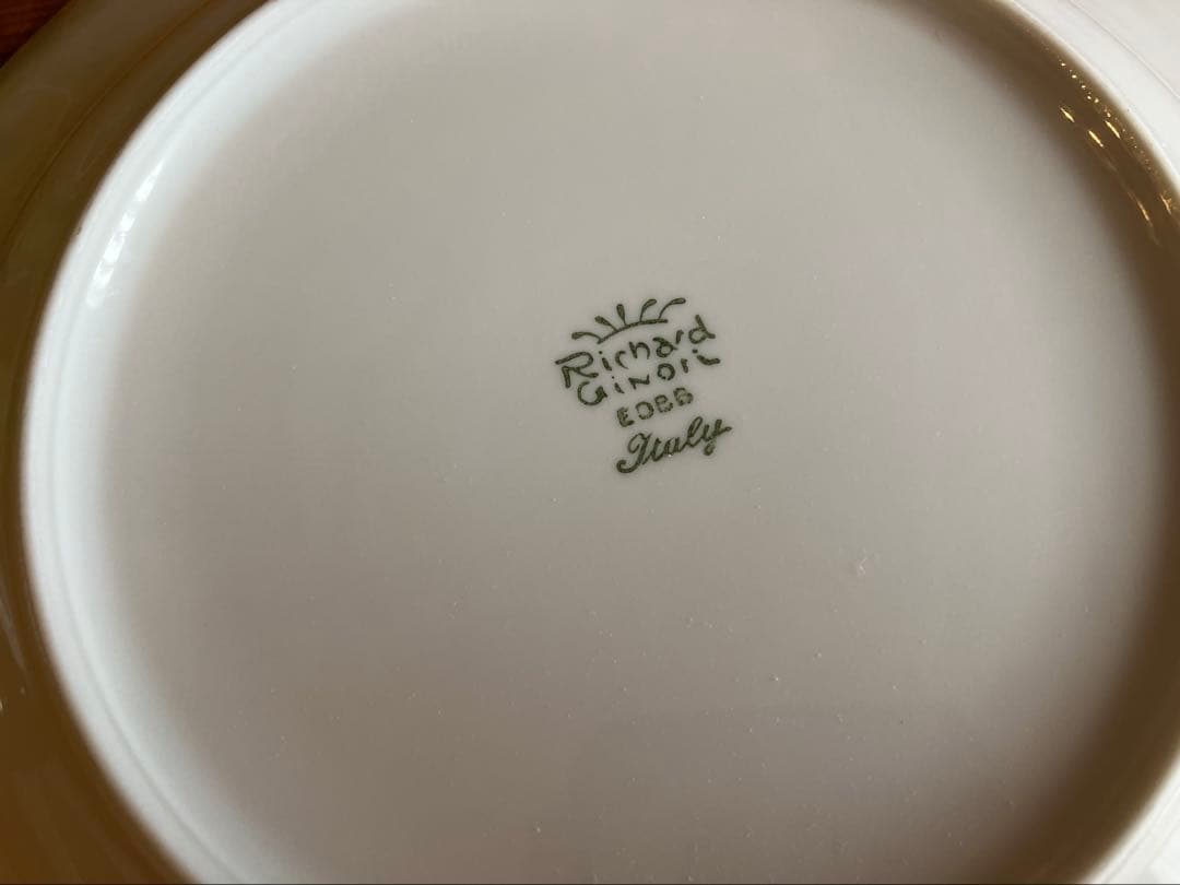 ジノリ　ベッキオホワイト　23.5スーププレート×2