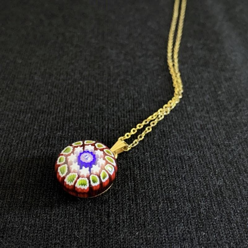 希少 サンルイ クリスタル ペーパーウェイト型 ネックレス